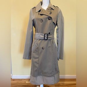 Anthropologie Burning Torch Recycled Khaki Trench Coat. Size L